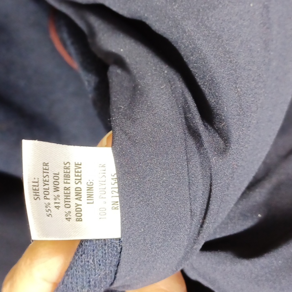 Jos A Bank Winter Coat Gray & Blue Zips & Buttons Up Size XXL New with tags - Picture 4 of 8